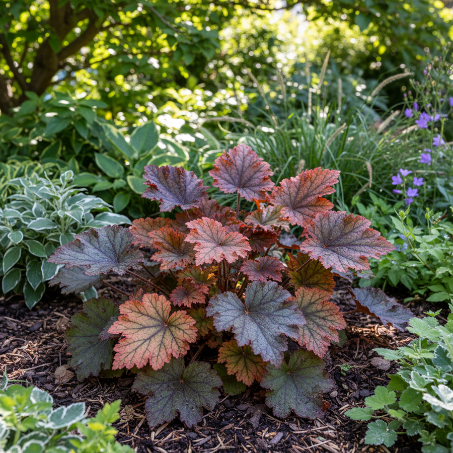 heuchera plant in a garden